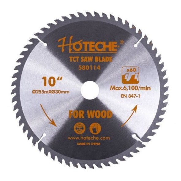 [HT-580114] Disco Sierra Para Madera 10" 255mm x 30mm x 60 Dientes