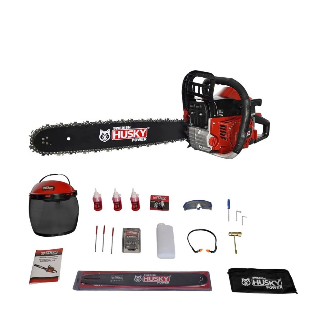 [HUSKY-HKM52PLUS] Motosierra a gasolina 20" 2.5 Hp 52 cc + accesorios