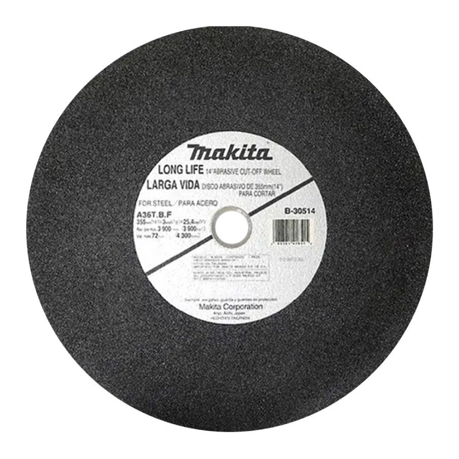 [MAKB30514] Disco Abrasivo Corte Metal 14" Gris