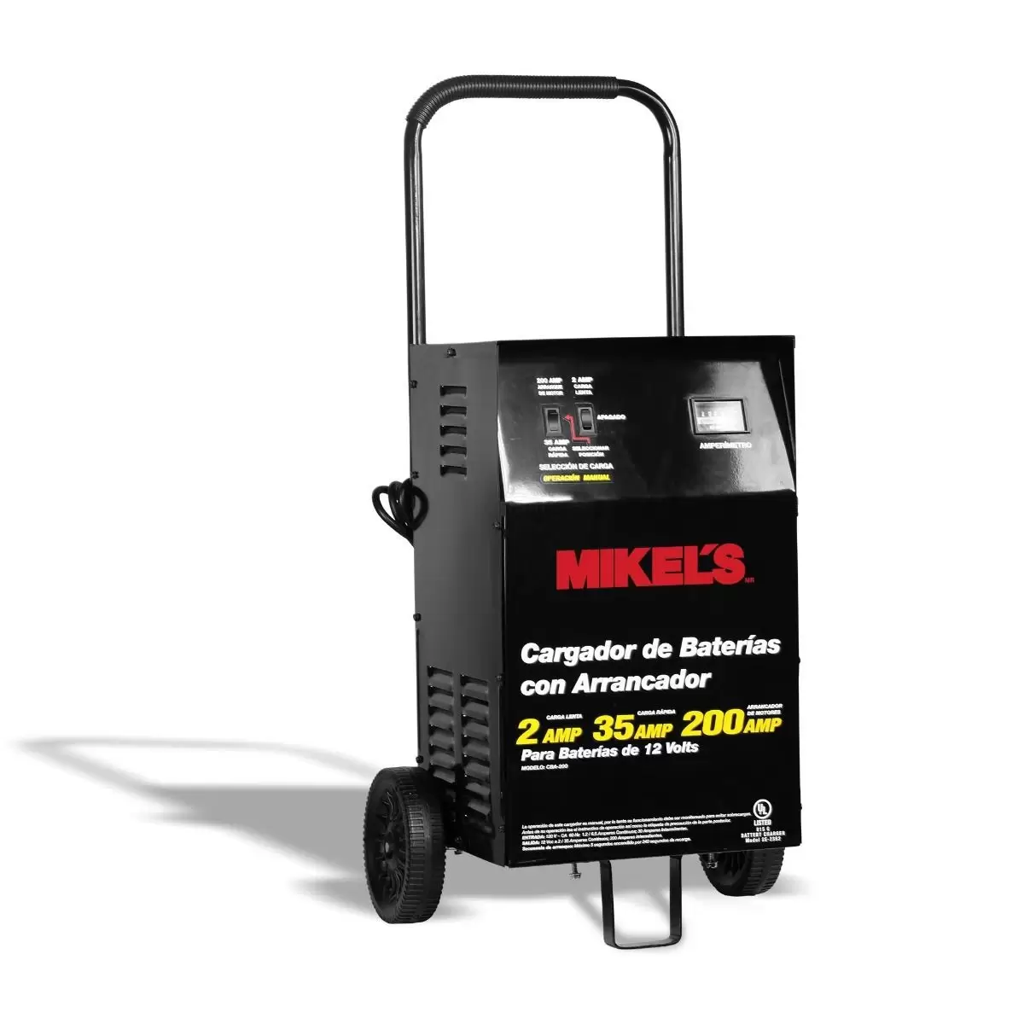 [MIK-CBA-200] Cargador Baterías Con Arrancador (2/35/200 Amp)