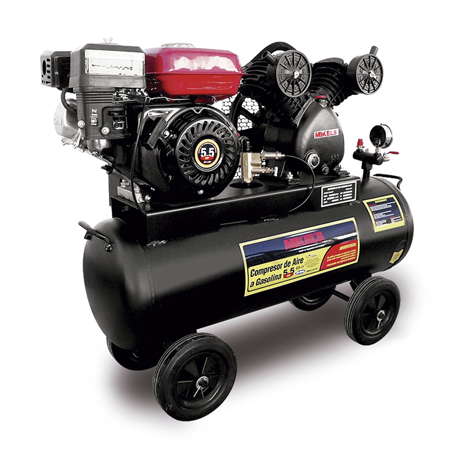 [MIK-CG-5.5HP] Compresor De Aire 5.5 Hp Motor A Gasolina (60 Lts)