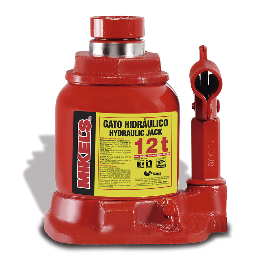 [MIK-GH-12CH] Gato Hidráulico De Botella Tornillo De Extensión 12 T Chaparro