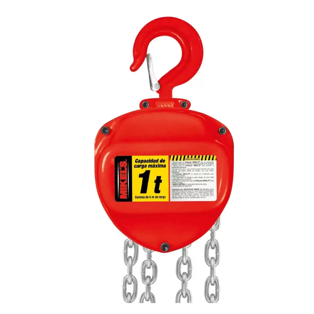 [MIK-PM-16] Polipasto Manual 1 T Cadena 6 Mts MIKELS PM-16