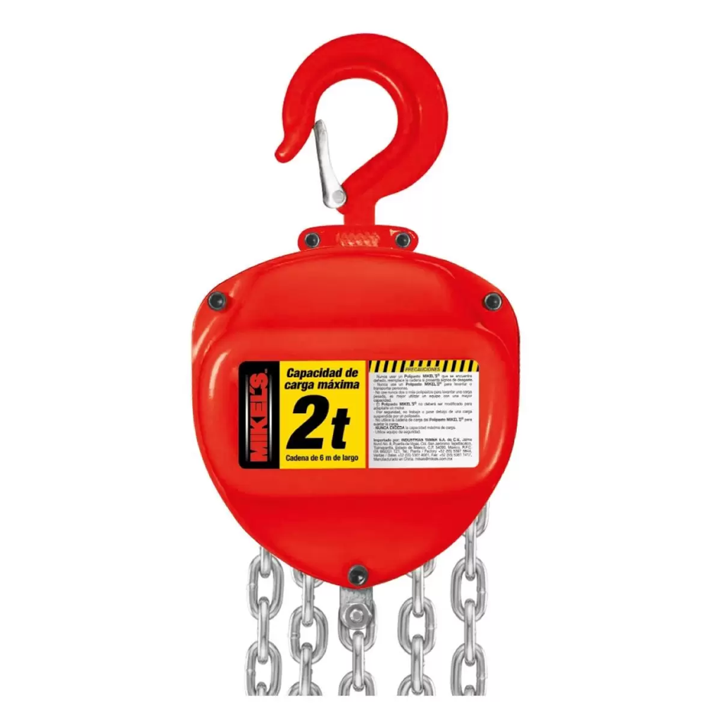 [MIK-PM-26] Polipasto Manual 2 T Cadena 6 Mts MIKELS PM-26