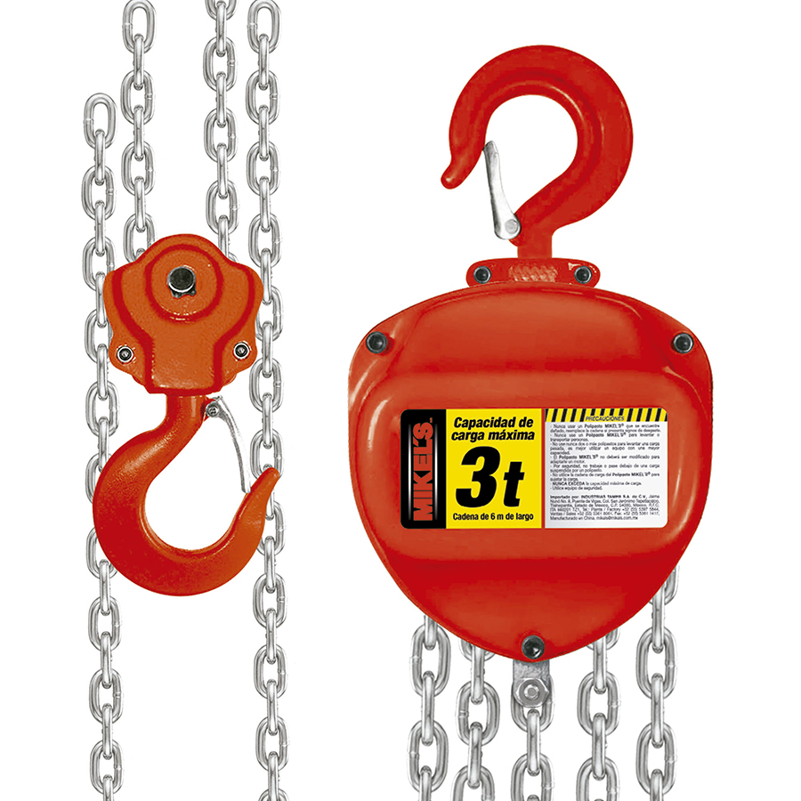 [MIK-PM-36] Polipasto Manual 3 T Cadena 6 Metros