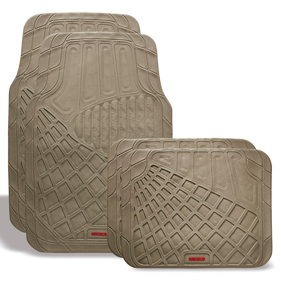 [MIK-TA-3] Tapetes Para Auto De Hule, Camello De Lujo