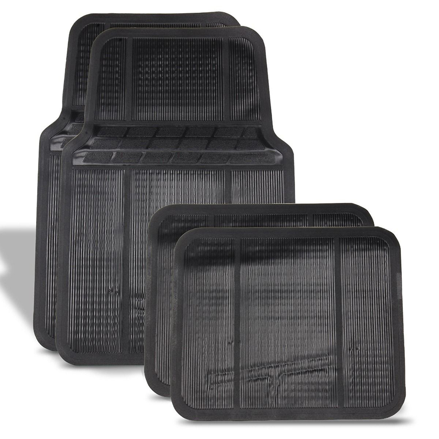 [MIK-TC-2] Tapetes Para Auto De Pvc, Negros