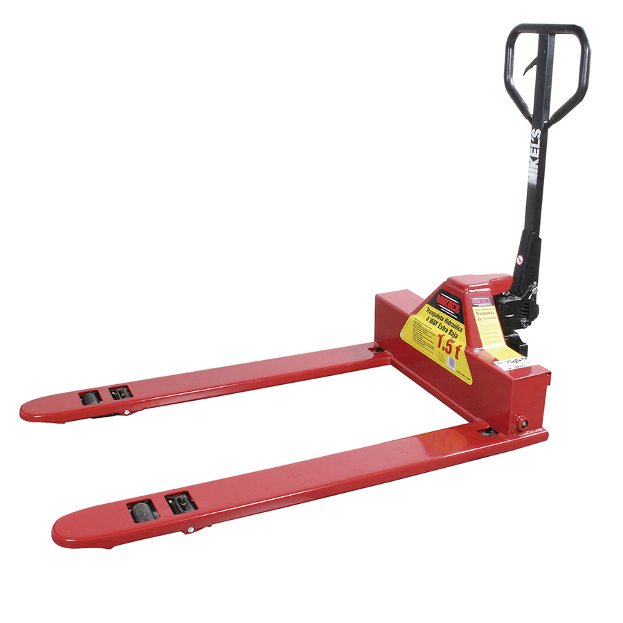 [MIK-TMK-1.54WEB] Patín Hidráulico Traspaleta Ruedas Nylon Extra Baja 4 Way 1.5 Ton