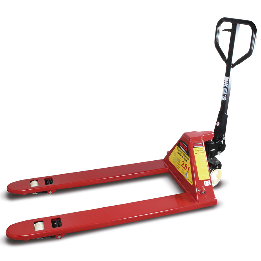 [MIK-TMK-2.5N] Patin Hidráulico Traspaleta Ruedas Nylon Sistema Sencillo 2.5 Ton