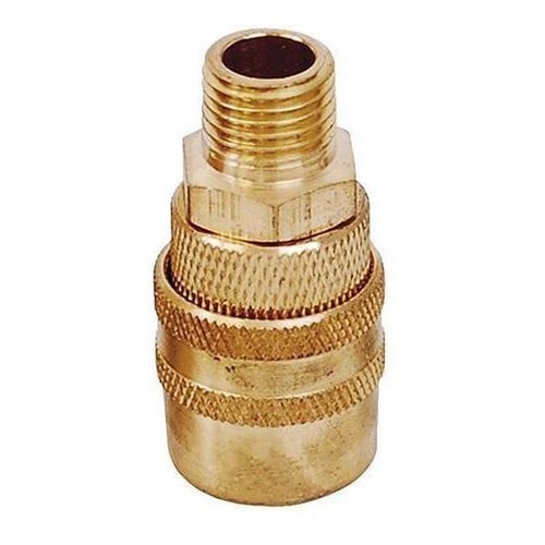[SUR-108124] Cople de bronce de conexión rápida 1/4" NPT macho Surtek 108124