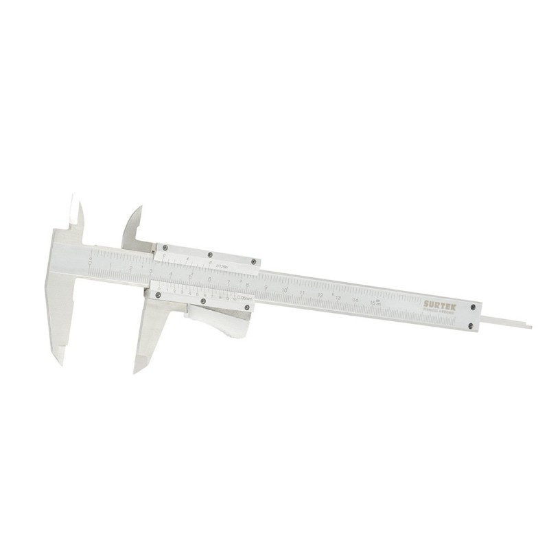 [SUR-122206] Calibrador en pulgadas y milímetros vernier autolock 0 - 6" Surtek122206