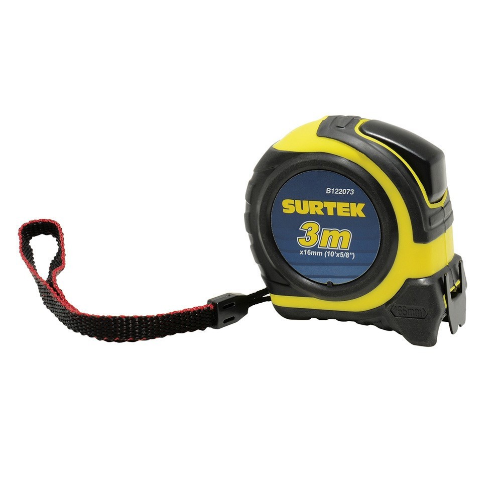 [SUR-B122073] B122073 Flexómetro con carcasa rubber grip 3 m x 5/8" Surtek