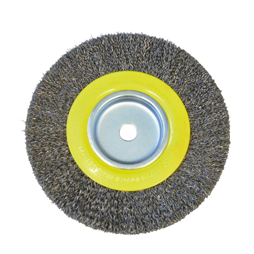 [SUR-C539] Carda copa ondulada alambre delgado para esmeril 6" x 3/4" eje 1/2" Surtek C539
