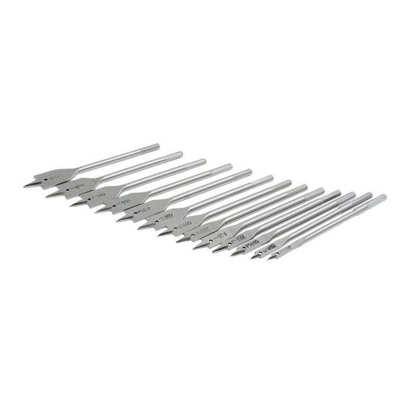 [SUR-JBP13] Juego de 13 brocas para madera tipo manita plana zanco hexagonal Surtek JBP13