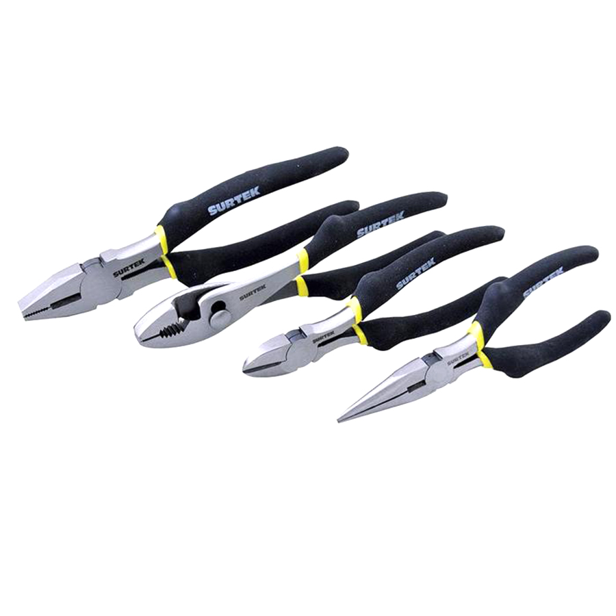 [SUR-P04] Juego pinzas para electricista, 4 piezas