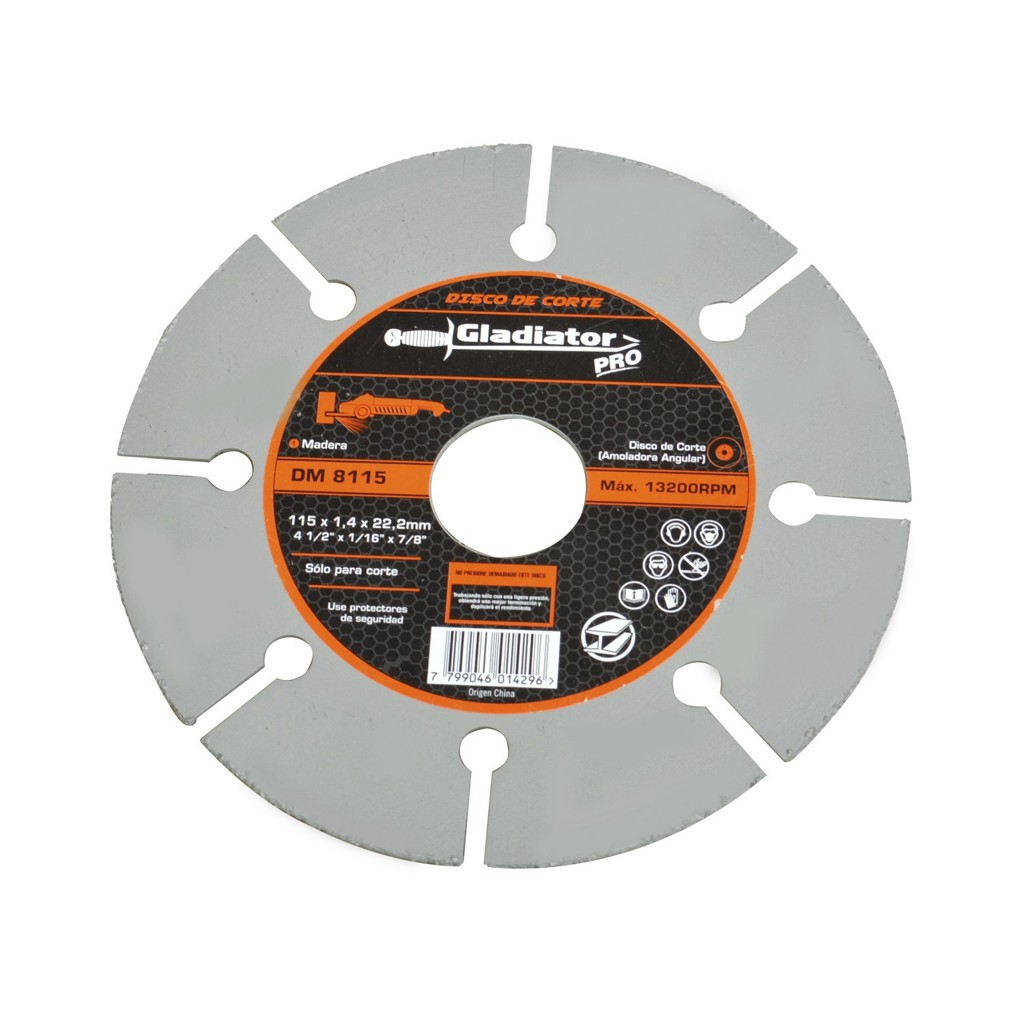 [SYN-DM8115] Disco de Corte para Madera 4-1/2" Gladiator DM8115