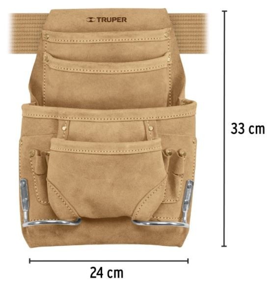[TRUP-11536] Portaherramientas de carnaza, 12 compartimentos 11536