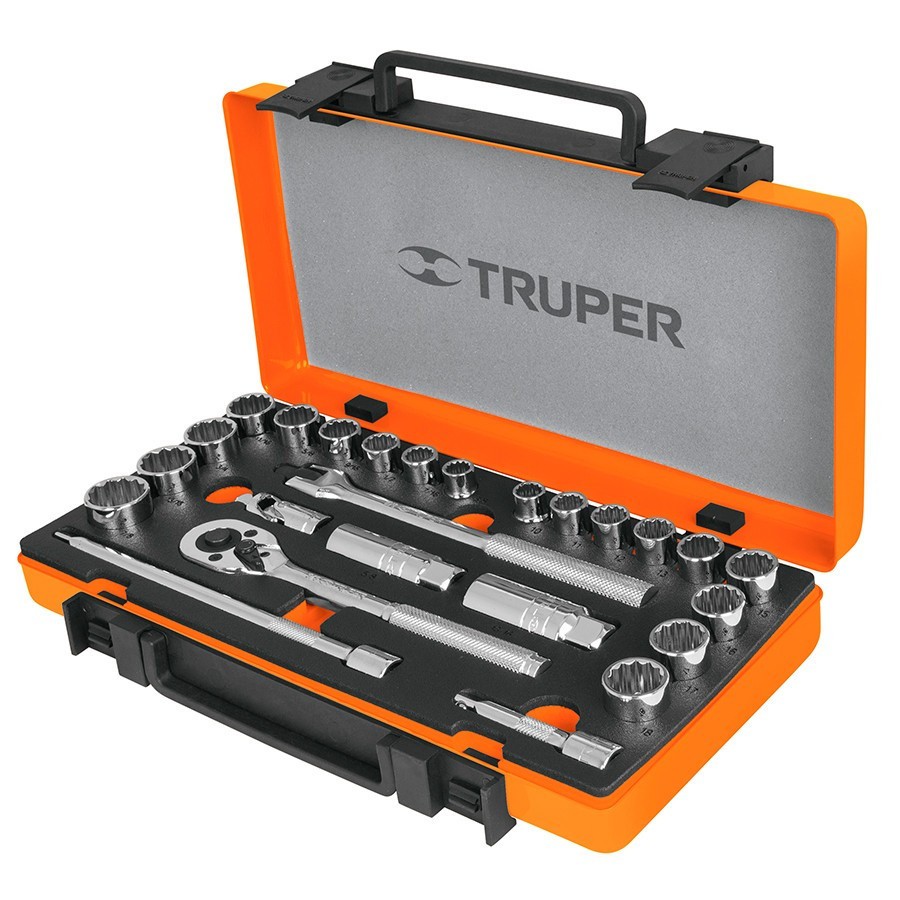 [TRUP-13954] Autocle Cuadro 3/8" 25 Piezas Std Y Mm Truper 13954
