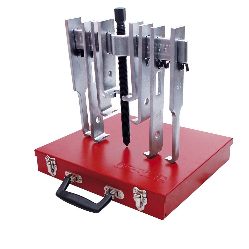 [URR-4030B] Extractor quijada recta tipo A 10 ton 15 piezas en caja metalica Urrea 4030B
