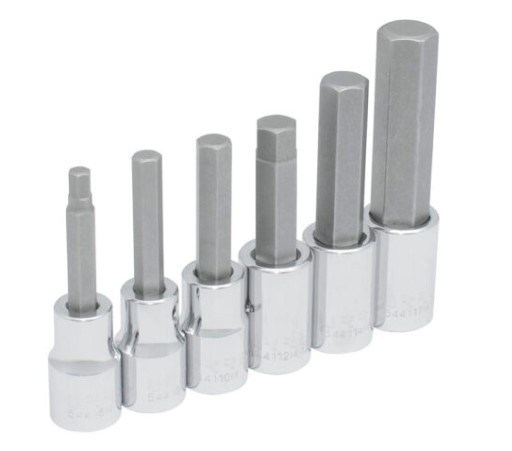 [URR-5441M6] Juego de dados con punta hexagonal cuadro de 1/2" 6 puntas metricos 6 piezas Urrea 5441M6