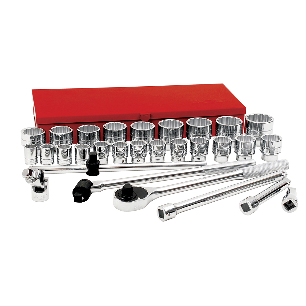 [URR-55104] Dados y accesorios cuadro de 3/4" en pulgadas, 30 piezas
