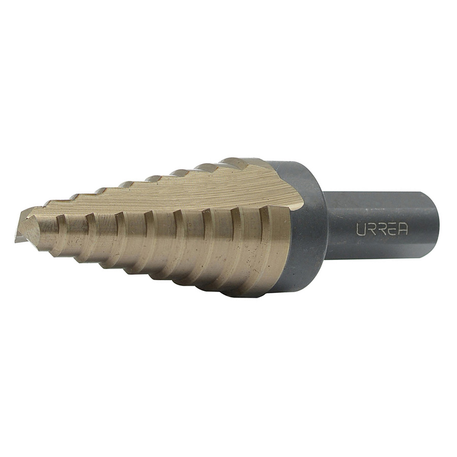 [URR-BME2] Broca escalonada con doble estría #2, 3/16" a 1/2" zanco 3 planos
