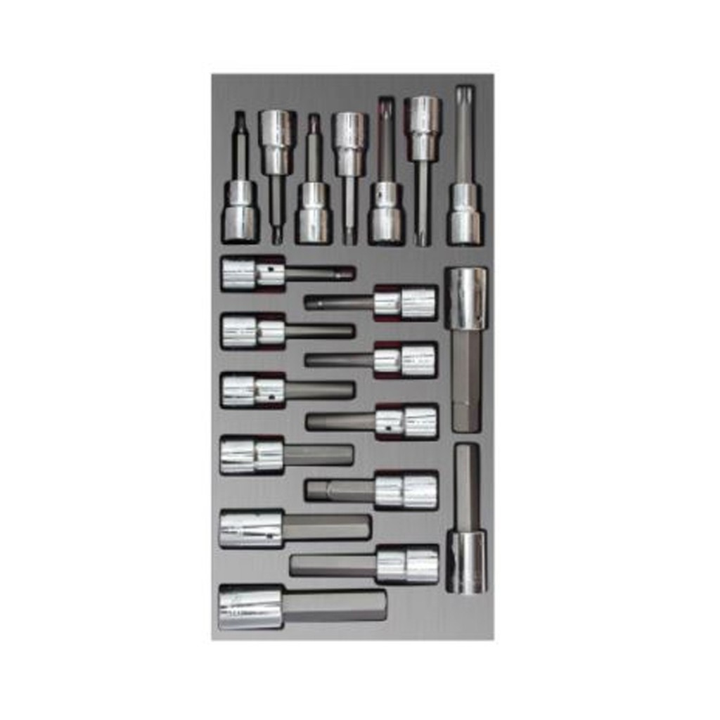 [URR-CH110] Juego de dados cuadro de 1/2" varias puntas 20 piezas Urrea CH110