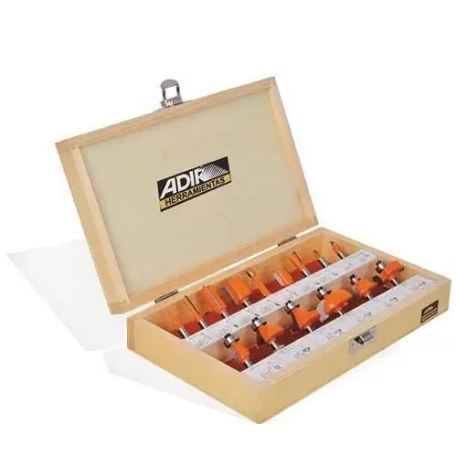 [ADIR0159] Brocas Para Router 15 Pzas. Profesionales Con Estuche