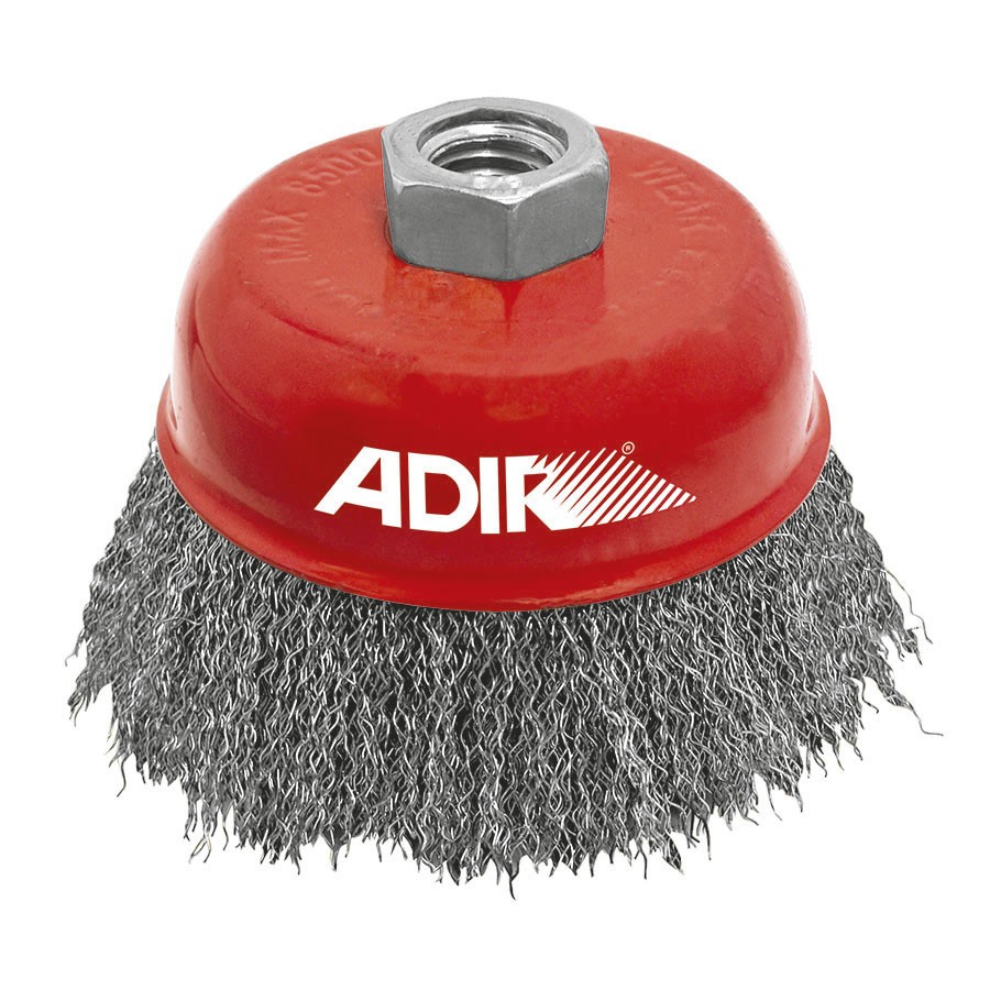 [ADIR10670] carda de copa alambre ondulado fino 4"