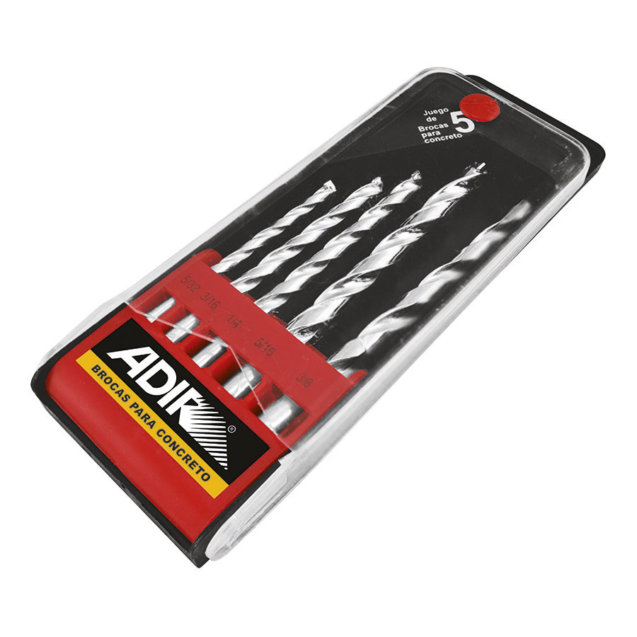 [ADIR112] Jgo.  5 Brocas Para Concreto