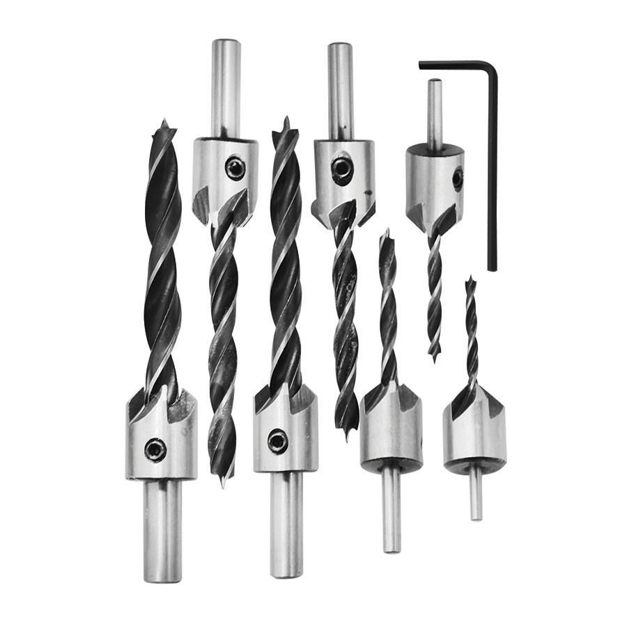 [ADIR11534] Brocas con avellanador para madera set 7 pzs