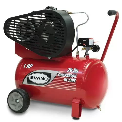 [VE055ME100-070] Compresor De Banda 1 Hp 70 Litros 5 Pcm Evans Ve055Me100-070