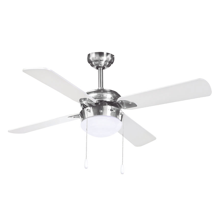 [ADIR2085] Ventilador Techo Rujan Con Lampara 42" Niquel Brillante