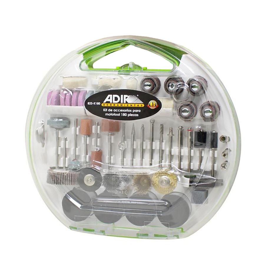 [ADIR823-K-180] Accesorios para mototool estuche con 180 pzs