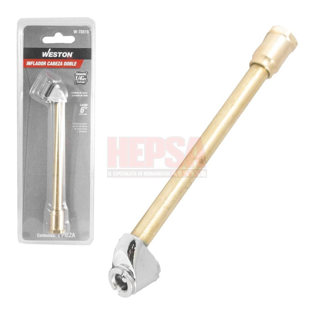 [WEST-W70515] INFLADOR CABEZA DOBLE D/LATON 1/4'' NPT WEST-W70515