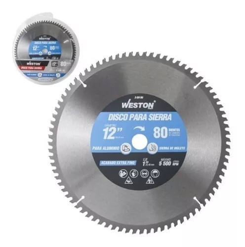 [WEST-Z25130] DISCO PARA SIERRA CIRCULAR P/ALUMINIO 12'' X 1'' 80DT WEST-Z25130