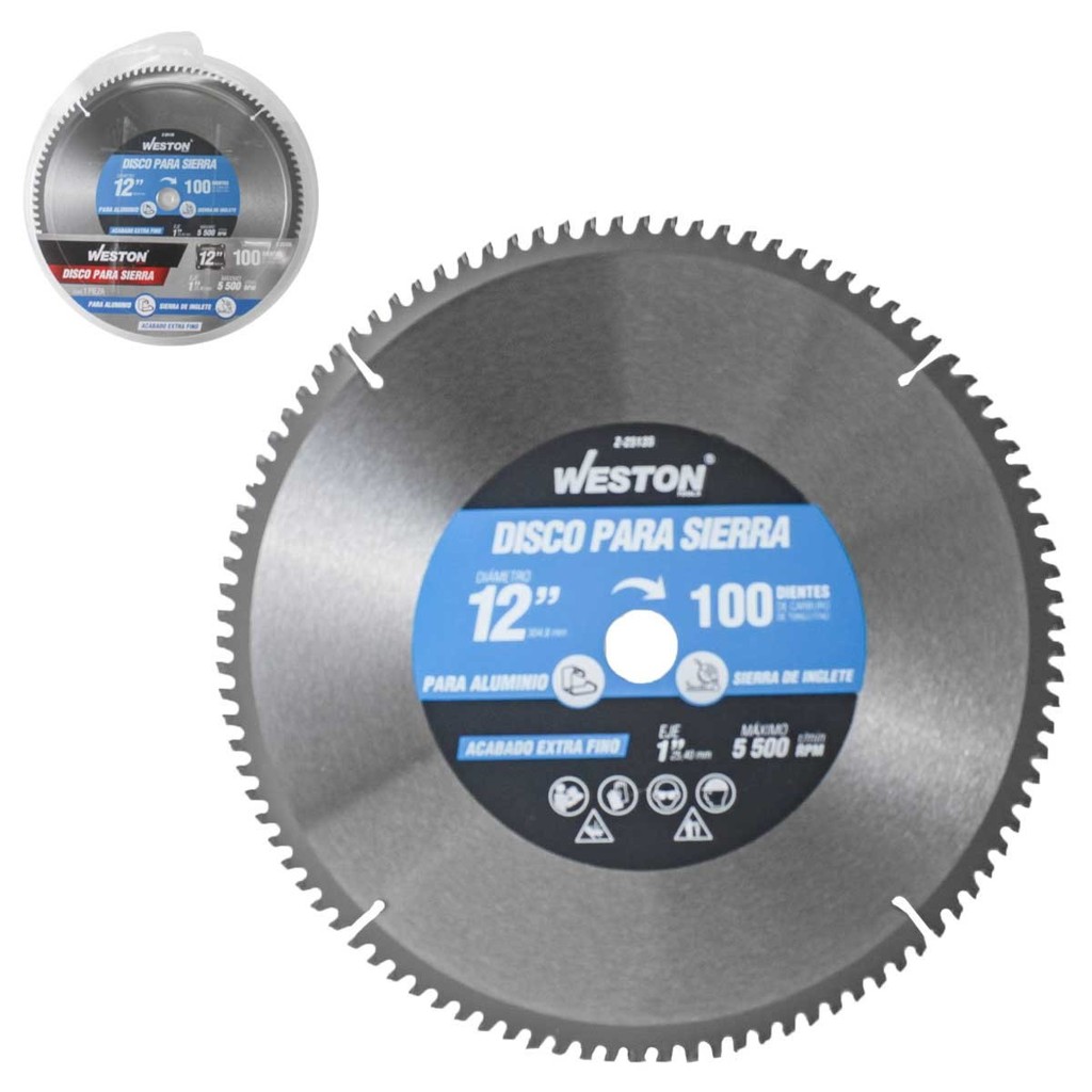 [WEST-Z25135] DISCO PARA SIERRA CIRCULAR P/ALUMINIO 12'' X 1'' 100DT WEST-Z25135