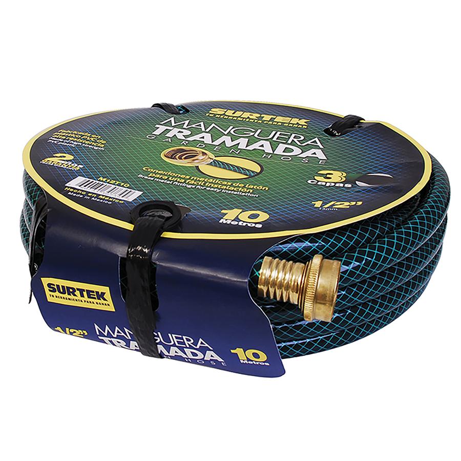 [SUR-M12T20] Manguera para jardín tramada con conector metálico 1/2", 20 m