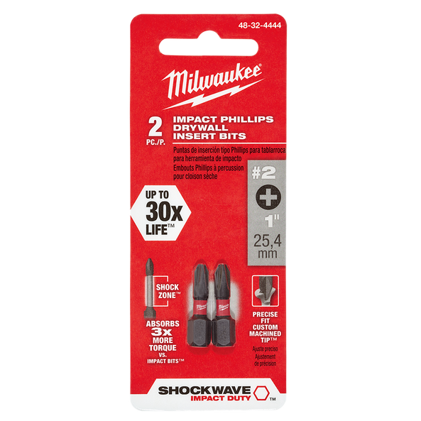 [AMIL48324444] Puntas de Impacto phillips R #2 x 1" 2 piezas