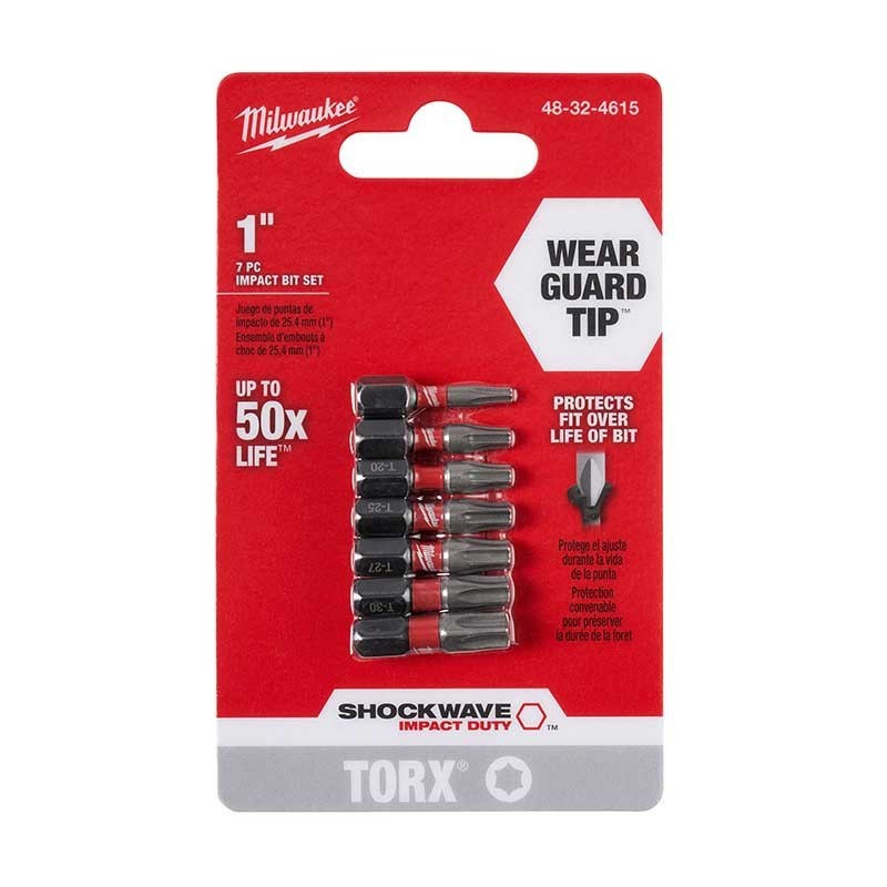 [AMIL48324615] Puntas de Impacto torx 1" 7 piezas variado