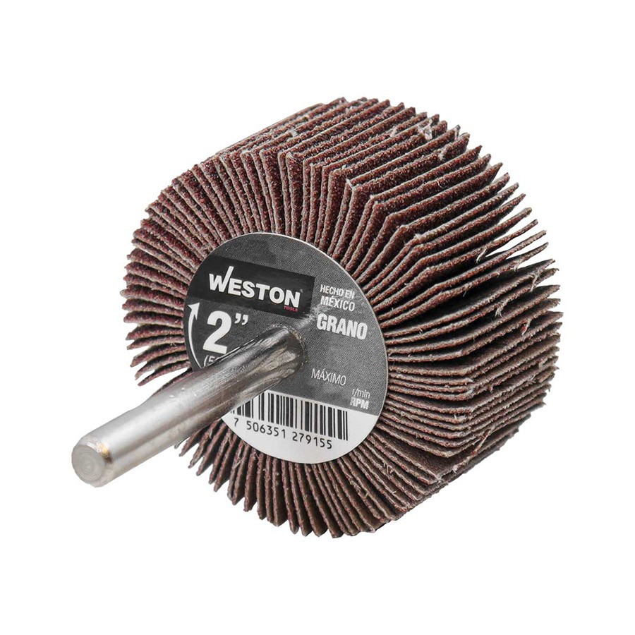 [WZ-20570] Rueda Flap C/Vastago G120 2 X 1 X 1/4 (Precio X Pieza - Empaque C