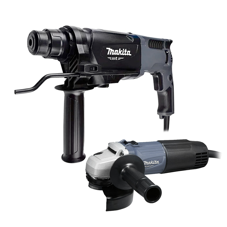[MAKMTK005G] Esmeriladora Angular 4-1/2" M0901G + Rotomartillo SDS plus M8701G