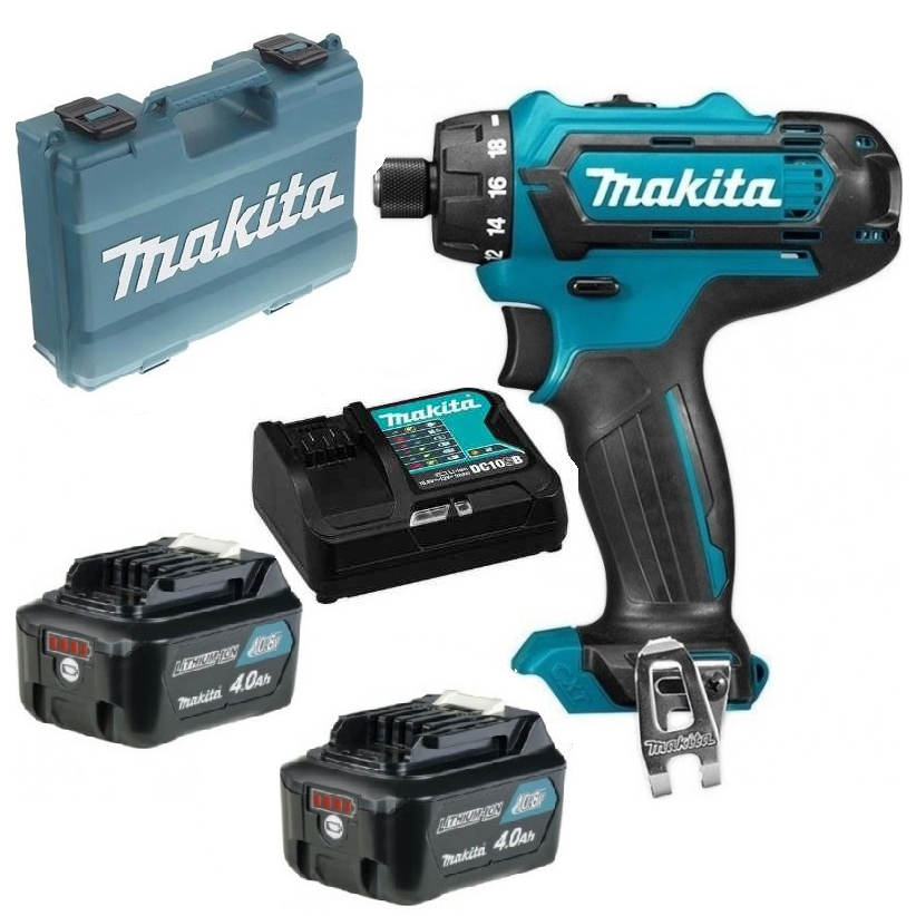 [MAKDF031DWME] Taladro 3/8" 12 V max CXT + 2 baterías 4 A + cargador