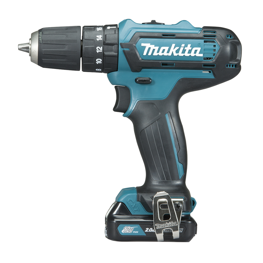 [MAKHP331DWYE] Taladro Atornillador 3/8" 0-450 0-1,700 Rpm 12 V Li-Ion Con 2 Bat