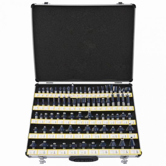 [RIG10115A] Brocas Para Router 80 Pzas. Zanco 1/2" Estuche De Aluminio