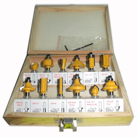 [HP81011] Brocas Para Router 12 Piezas. Zanco 1/4"
