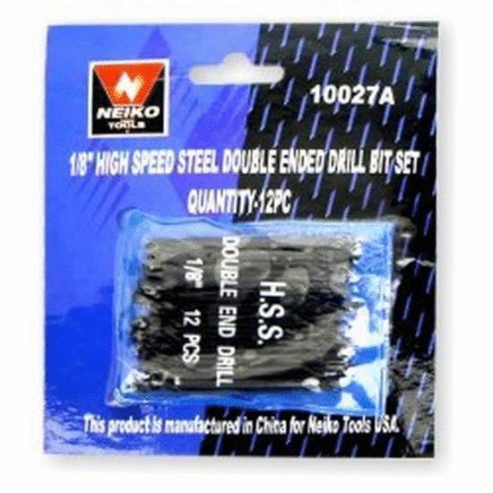 [RIG10027A] Broca Alta Velocidad 1/8" 12 Pzas. Doble Punta