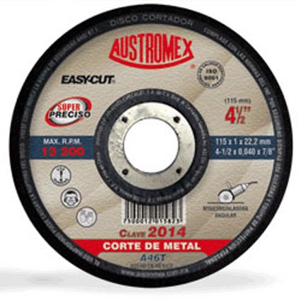[AUS2014] Disco P/Corte Superdelg. 4 1/2" X 3/64 " X 7/8" Ac. Carbón Easy C