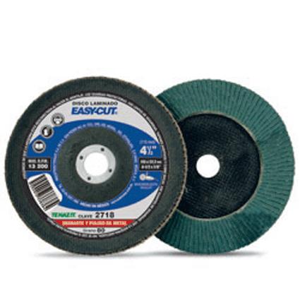 [AUS2718] Disco Laminado Para Lijar Fino 4-1/2" Grano 80 Easy Cut Azul
