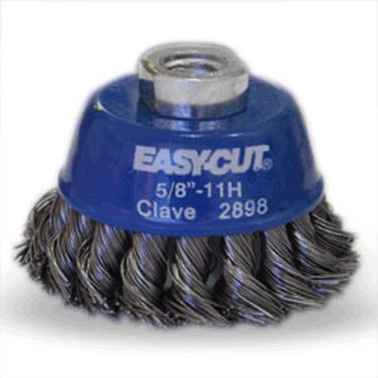 [AUS2898] Cepillo Tipo Copa Alambre Trenzado 3" X 0.020 X 5 1/8" Acero Al C